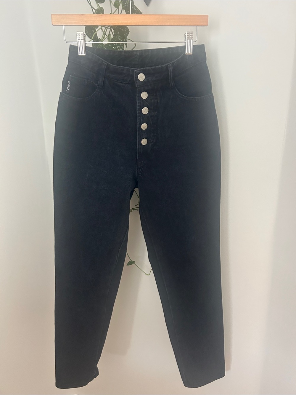 BONGO Button Fly Vintage Jeans - Black